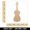 Violin Music Instrument Silhouette Unfinished Craft Wood Holiday Christmas Tree DIY Pre-Drilled Ornament